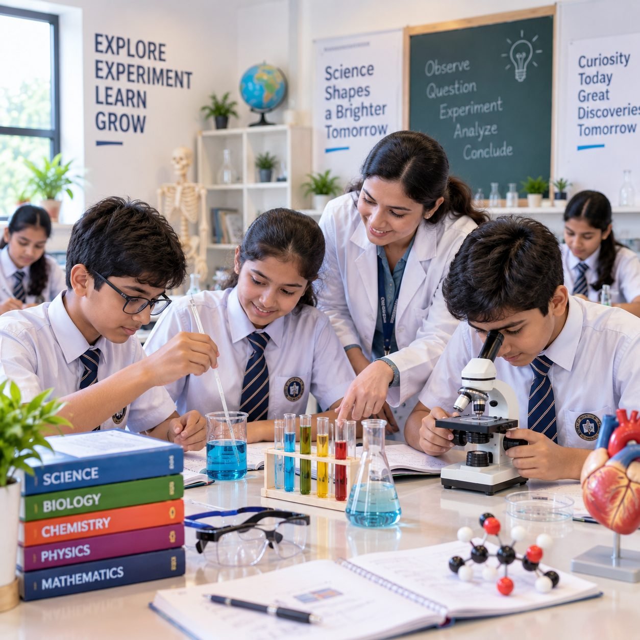 Class 6 students at Ebenezer English High School