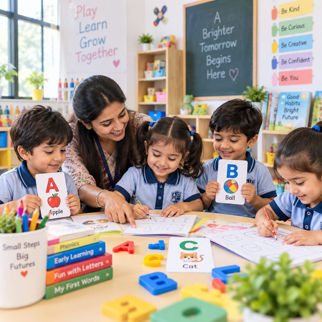 Nursery children at Ebenezer English High School