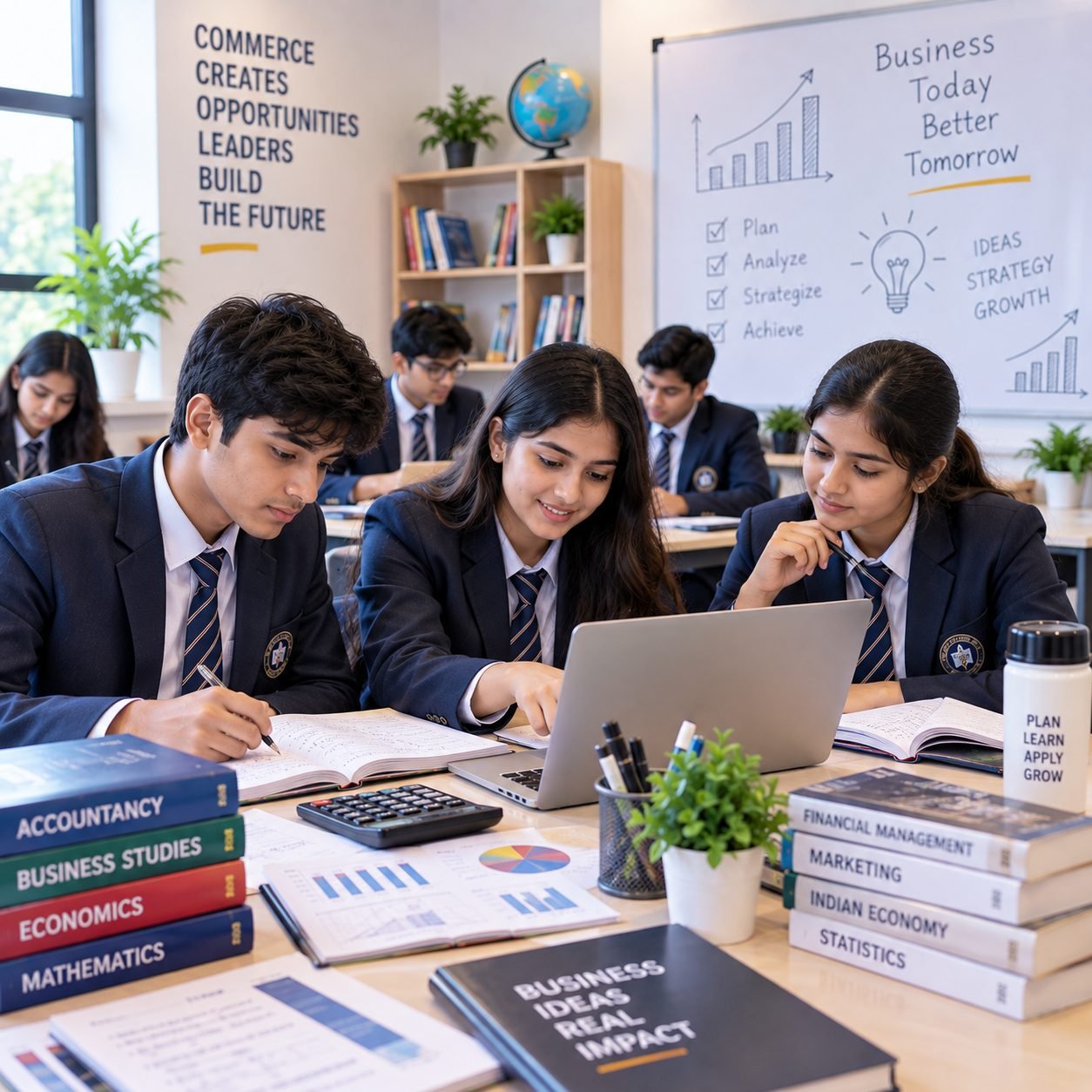 Commerce stream students at Ebenezer English High School